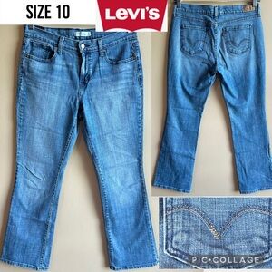 Levis Womens Jeans 515 Boot Cut Mid Rise Light Wash Stretch 31” Inseam Size 10M
